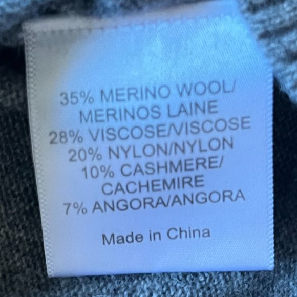 TORY BURCH Gray Merino Wool Ruffle Cardigan Sweater Top Women's Size XS - Picture 4 of 9